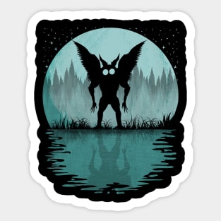 Mothman Full Moon Sticker